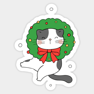 Meowy Christmas Cat Sticker